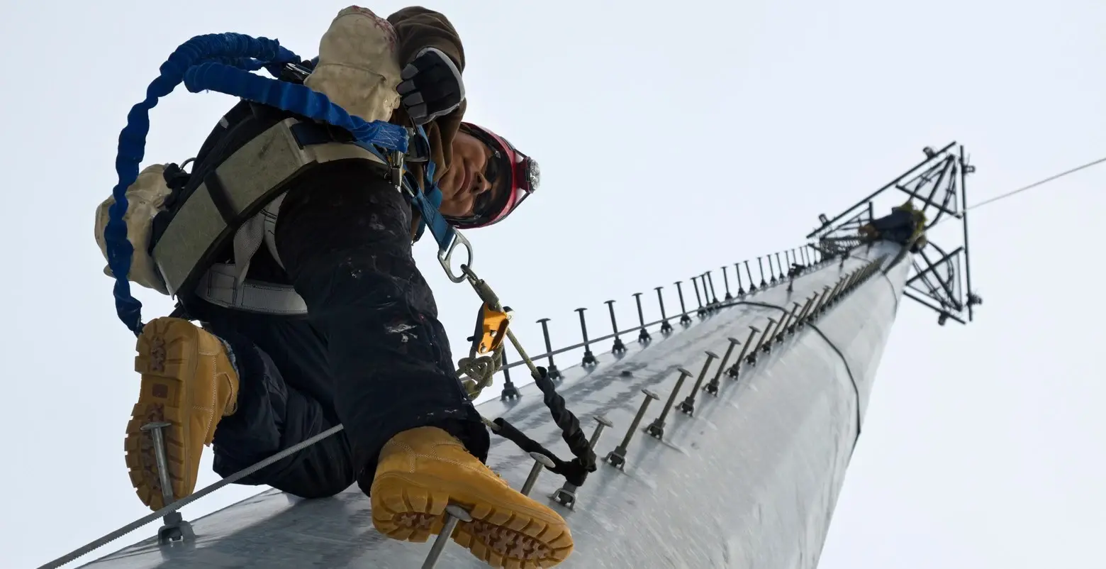 Ascending-cell-tower