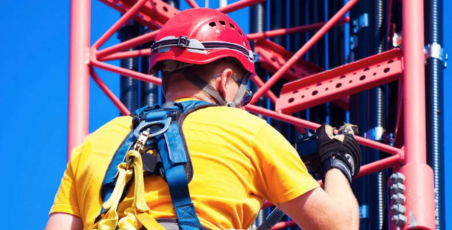Climber ascending